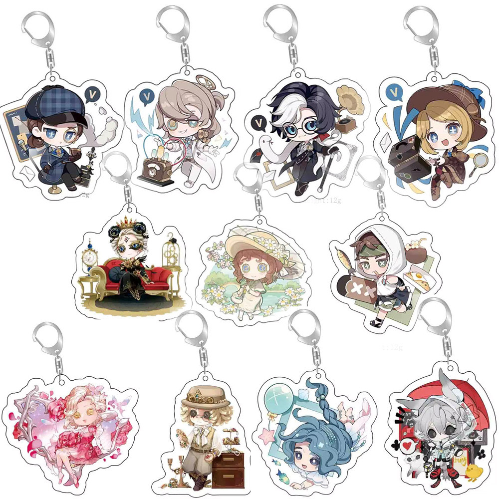 Identity V อะนิเมะ KeyChain Apollo Joseph Desaulniers Grace Margaretha Zelle ผู้ชาย Key Chain สําหรั