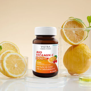 VISTRA Imu-Pro Bio Vitamin C 1000mg 30 Tablets วิสทร้า ไอมู-โปร ไบโอ วิตามินซี 1000 มก. (ผลิตภัณฑ์เสริมอาหาร).