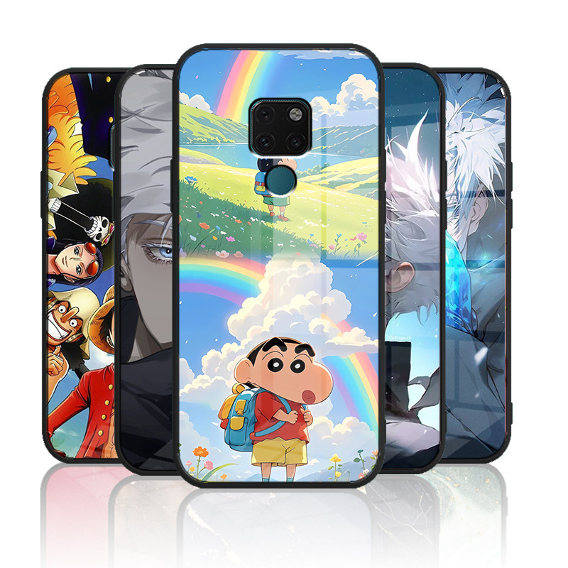 ปลอกแก้วสําหรับ Huawei mate 20 mate 20X เคสกันกระแทกกระจกนิรภัย Back & กรอบซิลิโคนอ่อนนุ่มป้องกันรอยขีดข่วนป้องกันกล้อง Secure Fit Cover