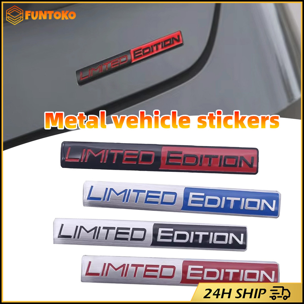 สินค้ามีคุณภาพ สติกเกอร์โลหะติดรถยนต์limited edition อุปกรณ์ติดตกแต่ง-ข้างรถยนต์ stickerแต่งรถ มีกาวในตัว