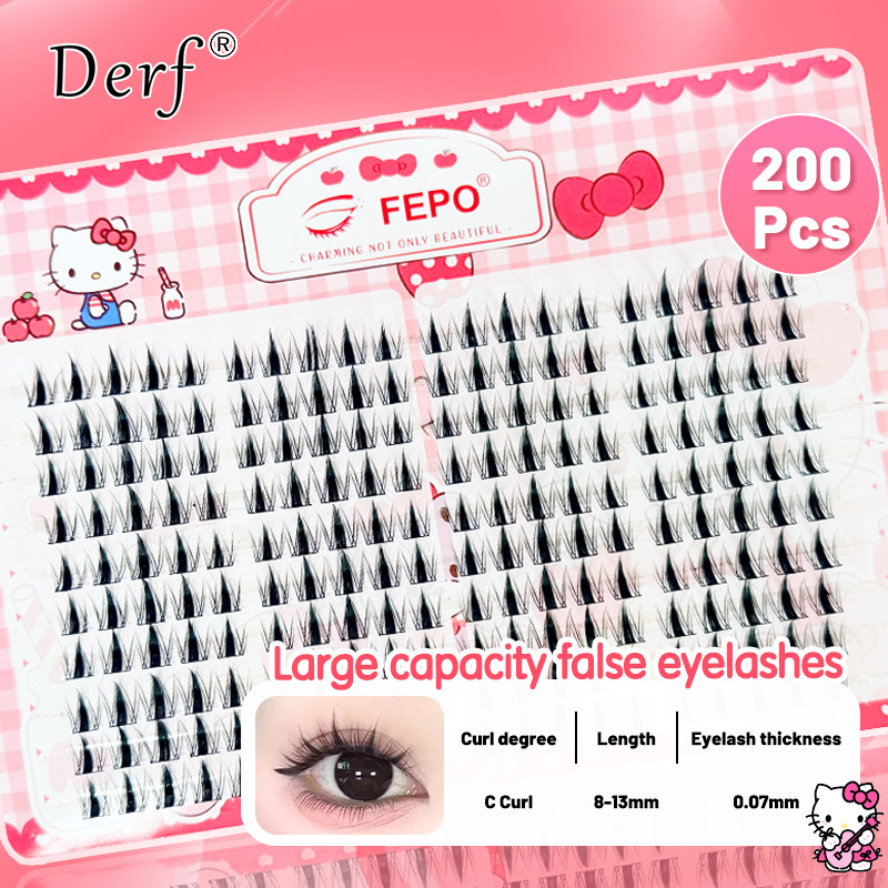 ขนตาปลอมคิตตี้ 200คลัสเตอร์ ขนตางอนเป็นธรรมชาติ - รูปที่ 7