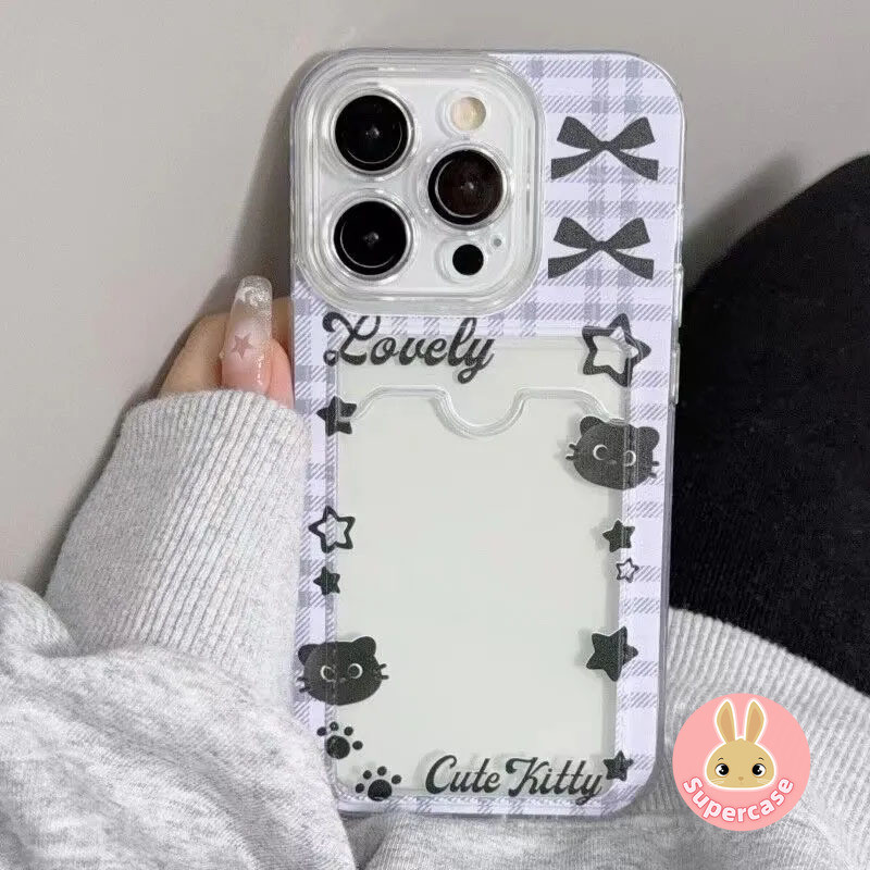 Simple Latticeรูปแบบผู้ถือบัตรเคสโทรศัพท์สําหรับOPPO A17 A17K A16K A16E A16 A16S A15 A15S A12K A12E 