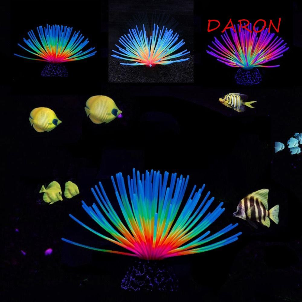 DARON Luminous Sea Urchin, จําลองเรืองแสง Sea Urchin Bulb, ตกแต่งซิลิโคนอ่อนนุ่มปลอม Sea Anemone Aqu