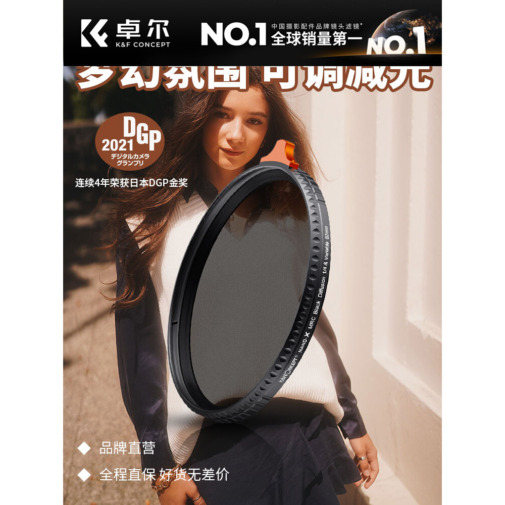 [จัดส่งด่วนแนะนํา] พร้อมสต็อก Droll Two-in-One Filter ปรับ ND2-32+Black Soft Filter NANO-X Series Va