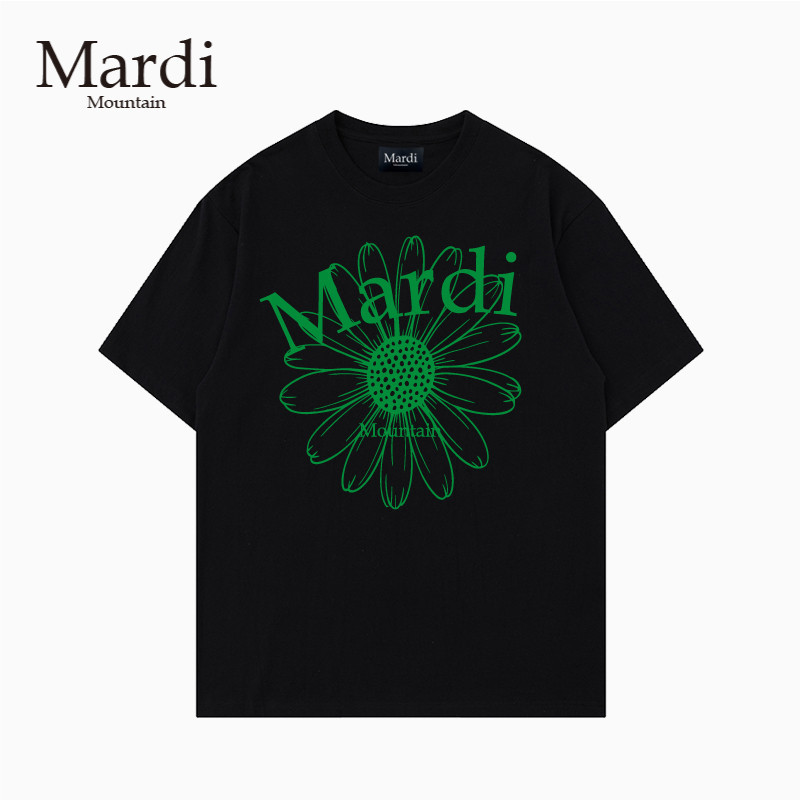 เสื้อยืดพิมพ์ดอกเดซิวล์สำหรับทั้งผู้ชายและผู้หญิง ทำจากฝ้ายคุณภาพ 100%
