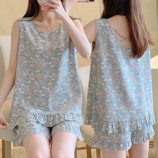 ชุดนอนสตรีแขนสั้น ทำจากผ้าไหมและผ้าฝ้าย สไตล์ญี่ปุ่น หวานเหม…