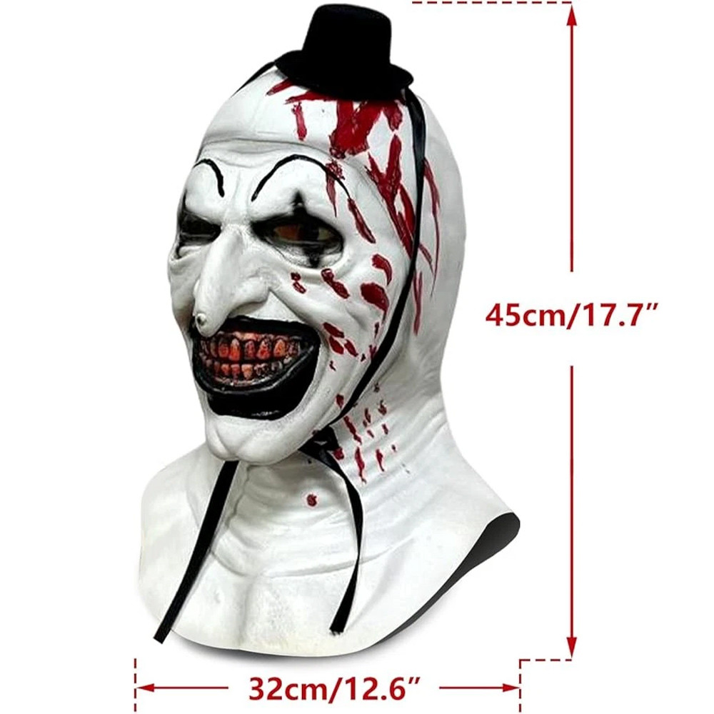 Broken Soul Clown Mask with Hat Clown Halloween Makeup Ball Horror Prop
