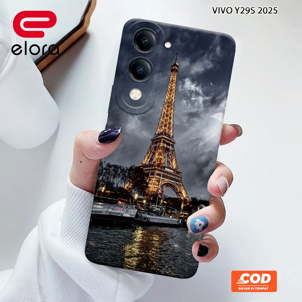 เคส HP Vivo Y29S 2025 - Elolora.id - Vivo Y29S 2025 Casing - Paris Case Motif - ตัวป้องกันมือถือ - V