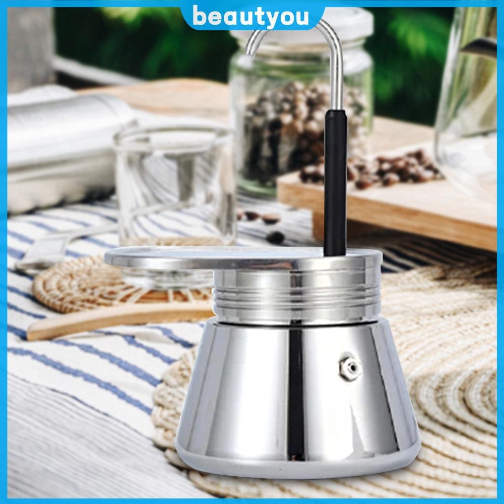 หม้อโมก้าหลอดเดี่ยว/คู่ Easy To Operate & Quick Cleanup Pot 304 หม้อกาแฟสแตนเลส 1/2/4 ถ้วย Espresso 