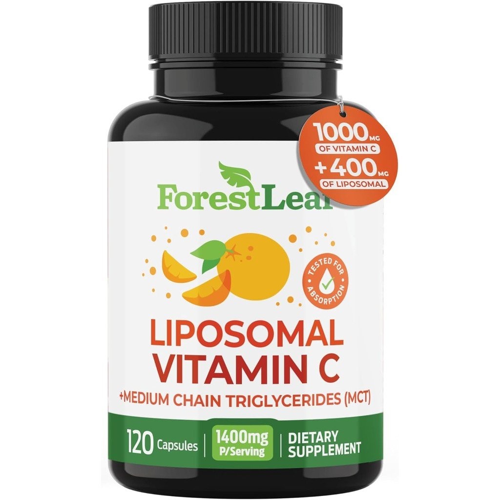 ForestLeaf Lipid Vitamin C 1000มก. แคปซูล | อาหารเสริมไขมันในวิตามินซีปริมาณสูงมีกรดไขมันน้ํามันมะพร
