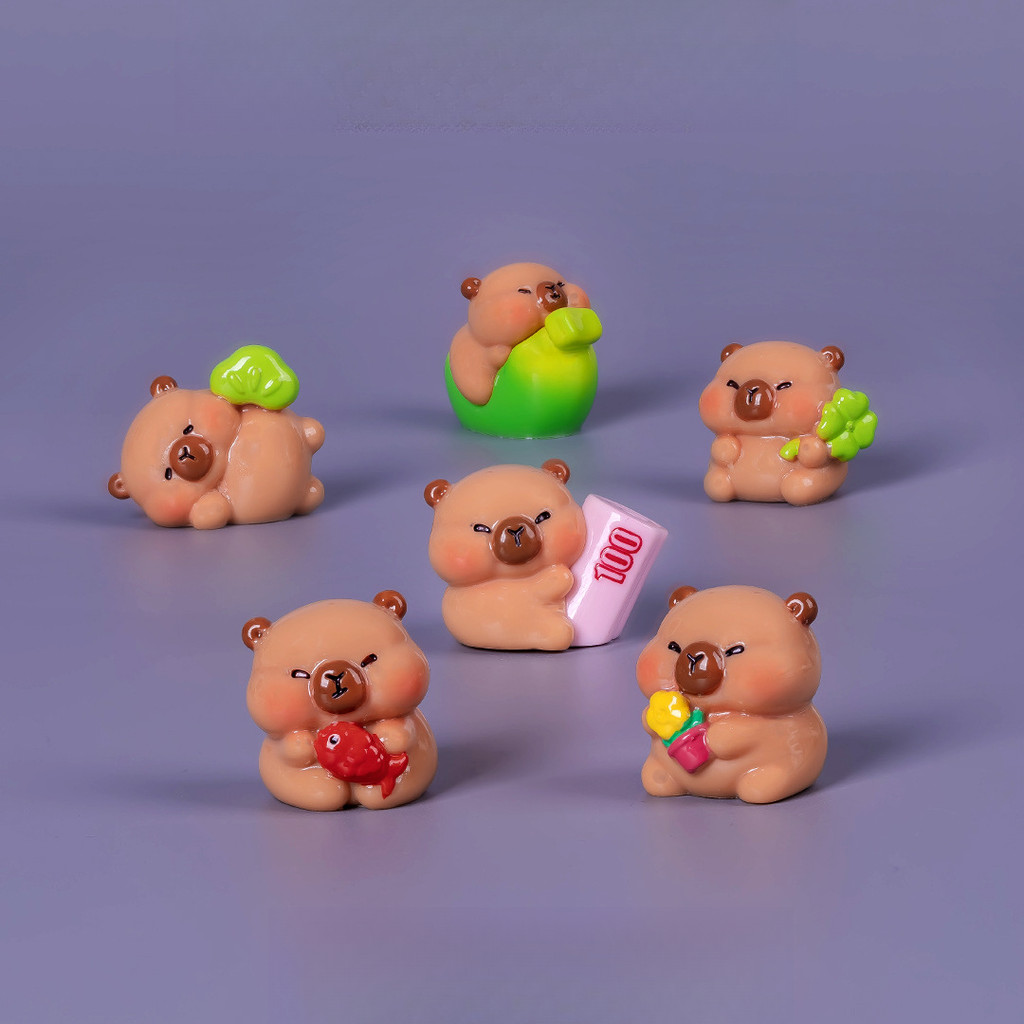 ✨ตุ๊กตาเรซิ่นน่ารัก✨ตุ๊กตาคาร์พิบา (Kapiba) เสริมดวง✨ของแต่งรถ✨ของตกแต่งโต๊ะ