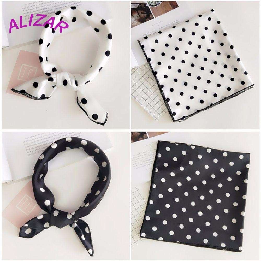 ALIZAR Silk Feel Satin Fashion Small Vintage Women Hair Tie Band