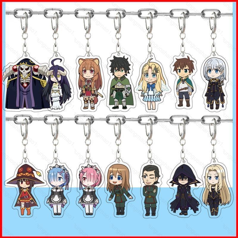 CH1 Isekai Quartet อะคริลิคพวงกุญแจ Overlord กระเป๋าเป้สะพายหลังจี้กระเป๋าอุปกรณ์เสริมอะนิเมะ Periph