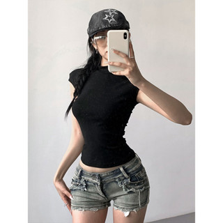 Moses Queen/Queen of Mercy เสื้อยืดแขน Y2K สไตล์ย้อนยุคอเมริ…