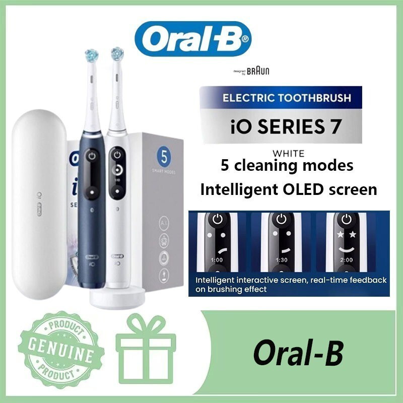 Smartgadget hub Oralb iO7 แปรงสีฟันไฟฟ้า หัวแปรง 3D พร้อมมองเห็นการเปลี่ยนแปลงใน 5 โหมดHT99 DL3G