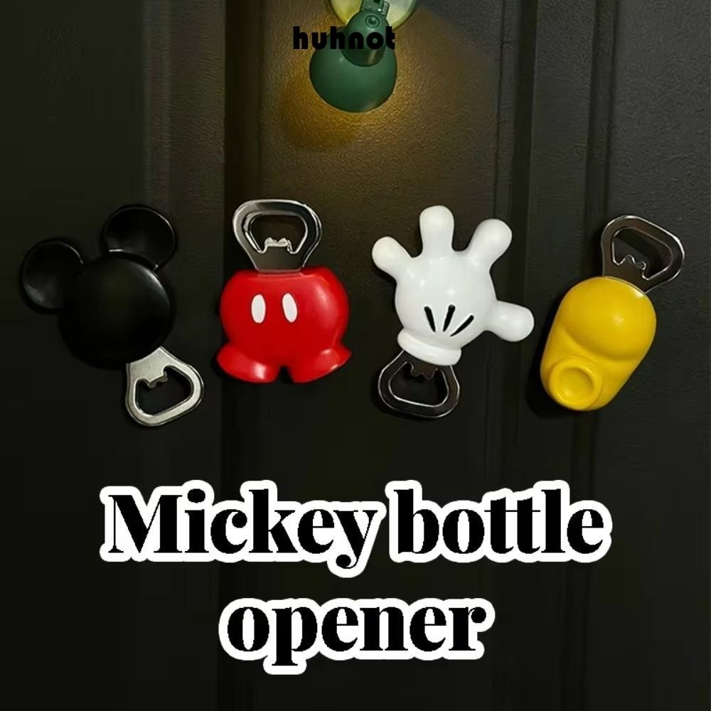 ฮัห์นอต แม่เหล็กติดตู้เย็น,เครื่องมือครัวอเนกประสงค์ที่เปิดขวดมิกกี้เมาส์,น่ารักการ์ตูนเครื่องประดับบ้านอุปกรณ์เสริมเบียร์