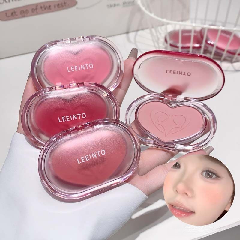 LEEINTO บลัชออน ความรัก บลัชออน ไล่โทนสีธรรมชาติ ไฮไลท์ แมตต์ น่ารัก แก้ม คอนทัวร์ กระจ่างใส