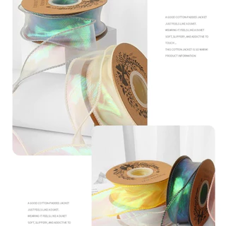 ใหม่ที่มีสีสันหางปลาริบบิ้นดอกไม้ ทําเอง โบว์ช่อบรรจุภัณฑ์ของขวัญคลื่นเส้นด้าย