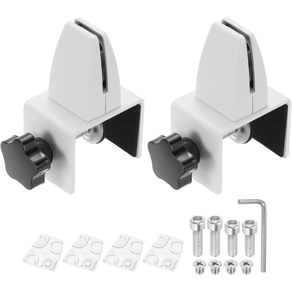 PATIKIL 1.8x1.3x2.1 "โต๊ะ Divider สนับสนุน CLAMP, 2 ชิ้นอลูมิเนียมโต๊ะ Shield CLAMP โต๊ะ Divider CLA