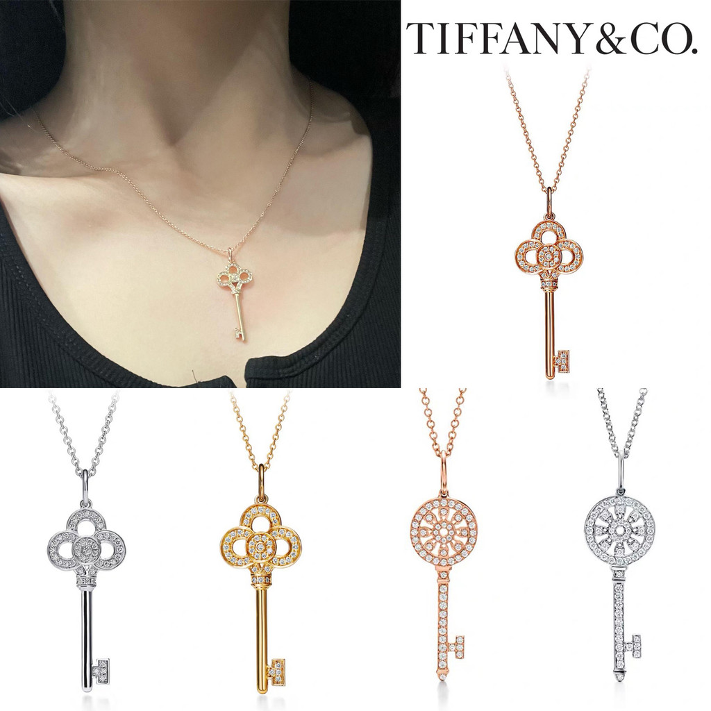 ยิงจริง❤ Ready Stock tif­ฟ้า­นี่แอนด์ซี­โอ.โอ.โอ./Di­­ฟู­­Ni กุญแจสร้อยคอ กุญแจมงกุฎ Iris จี้สุภาพสต