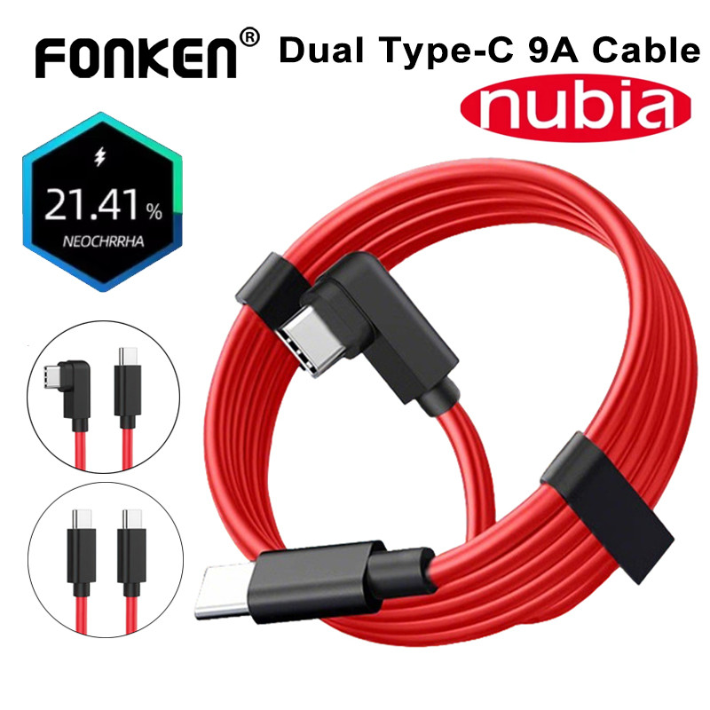 Fonken 9A USB-C ถึง Type-C Fast Charger สาย PD Quick Charger สําหรับ Nubia Red Magic 10 Pro 9S 8 Pro
