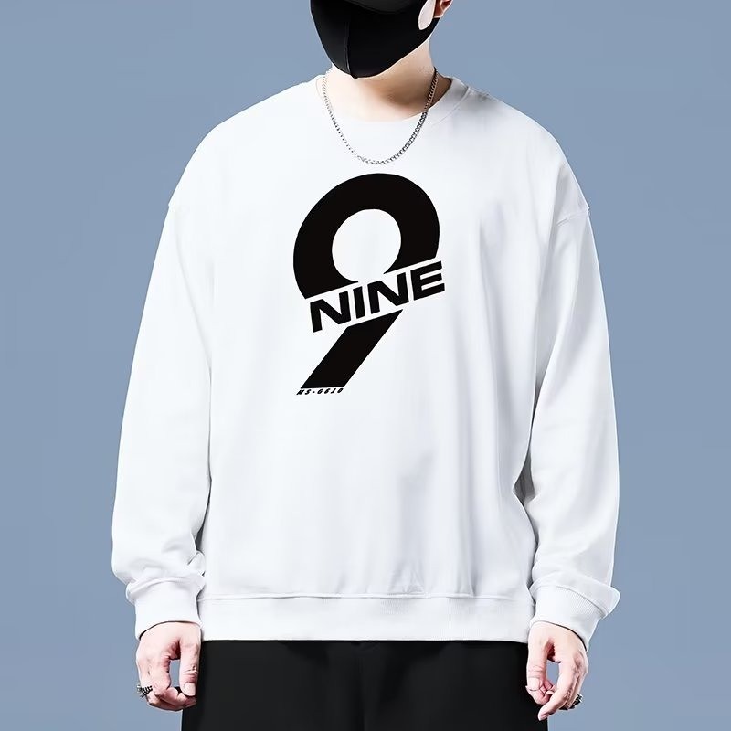 2025 NEW 2025 Men's Sweatshirt Autumn New Fashion Trendy Loose Crew Neck Sweatshirt Versatile Sweatp