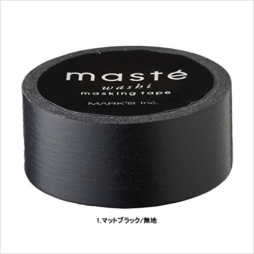 Masking Tape Basic Maste Matte Black Plain MST-MKT44-BK Marks