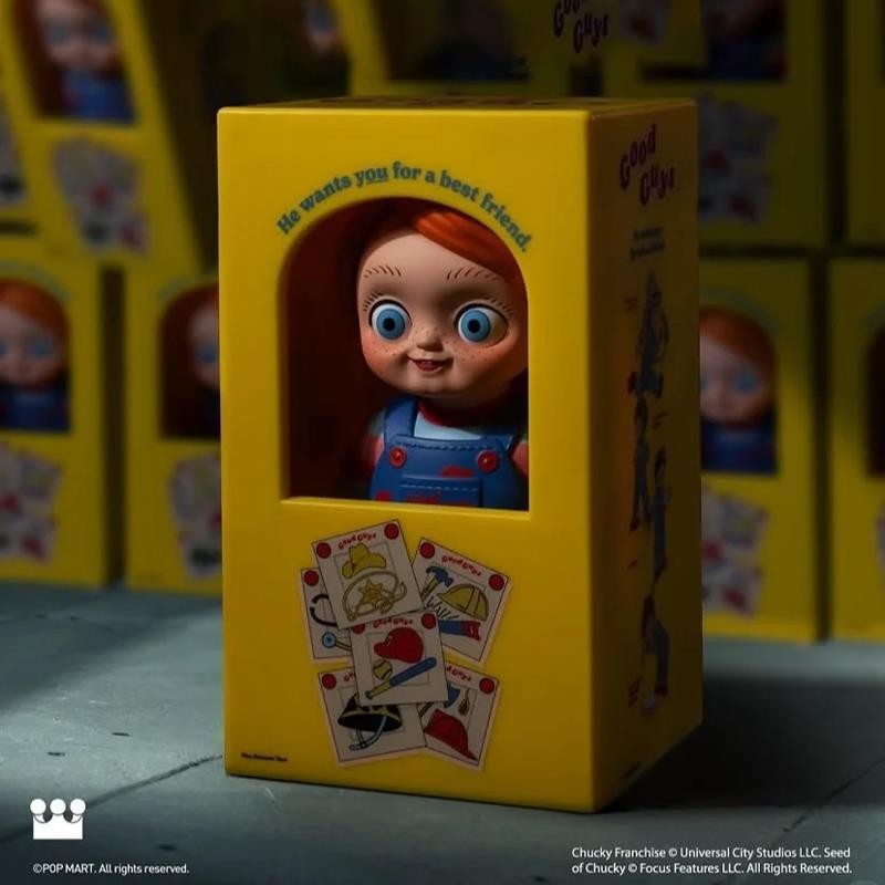 P POPMART Chucky Chucky Resurrection Series Mystery Box อินเทรนด์เล่นรูปของขวัญฮาโลวีนตกแต่ง