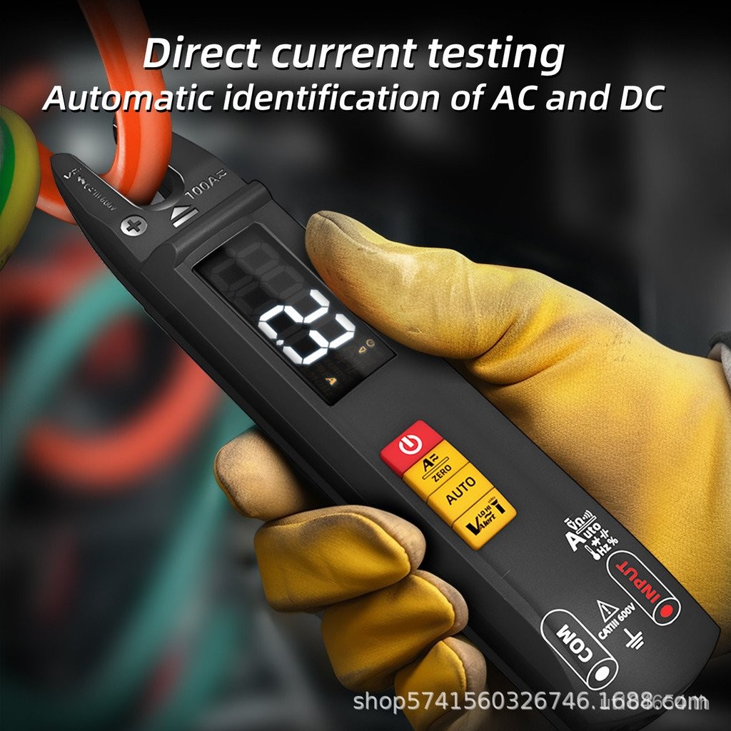 ใช้ BSIDE ช่างไฟฟ้าแอมป์มิเตอร์อัตโนมัติ AC DC สมาร์ท U1 Burn-Proof แคลมป์ขนาดเล็กแอมป์มิเตอร์มัลติม