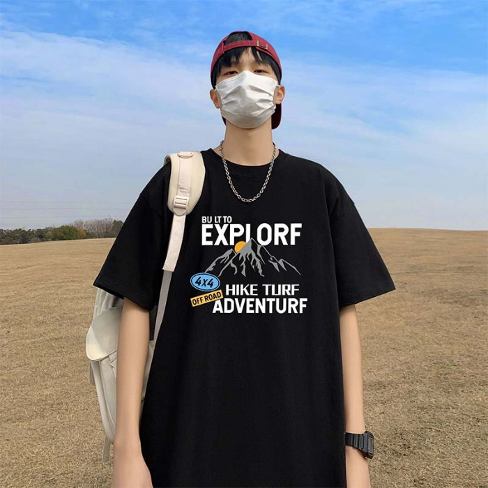 COD 2025 Real Shot Men's 100% Cotton T-Shirt 2024 New Summer Trendy Brand Super Popular Ins Hong Kon