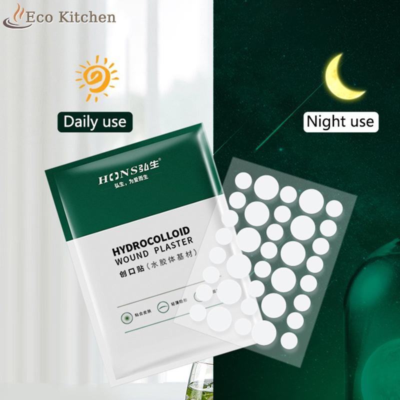 [Eco Kitchen] Face Skin Care แผ่นแปะสิวที่มองไม่เห็นกําจัดสิว แผ่นแปะไฮโดรคอลลอยด์จุดเครื่องหมายสติ๊