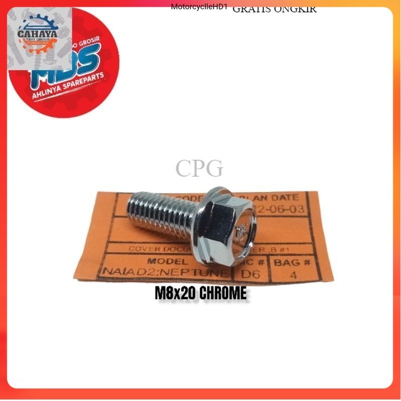 Original 12 Chrome Bolts M8Bu20 STEP Bolts POSTEP ใหม่ Hd1
