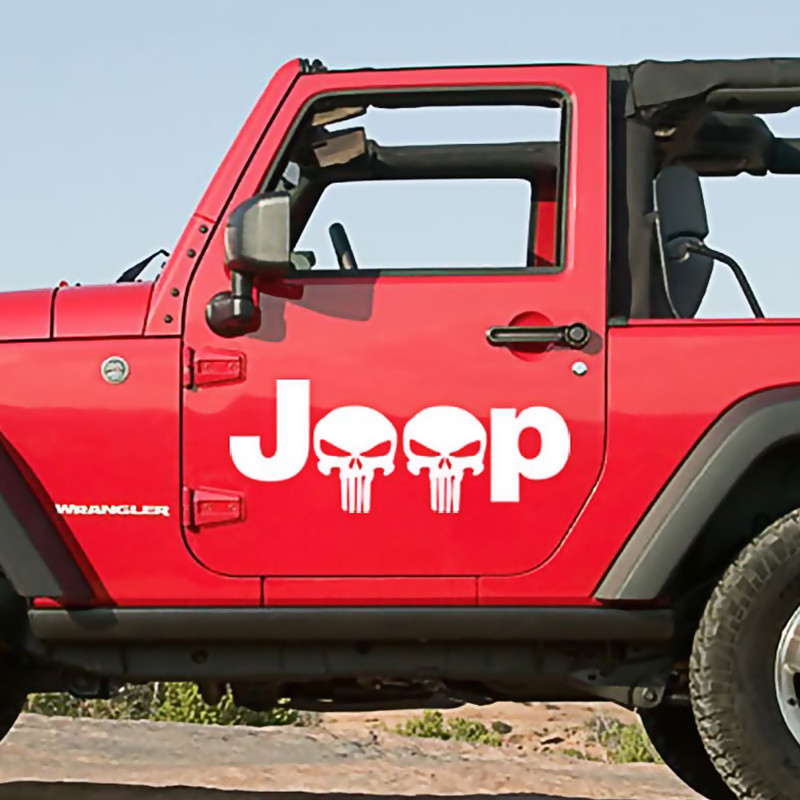 Live Thoroughly สติ๊กเกอร์ติดรถยนต์ Off-Road Jeep Wrangler Guide BJ40 Live Car สติกเกอร์ตกแต่งประตูร