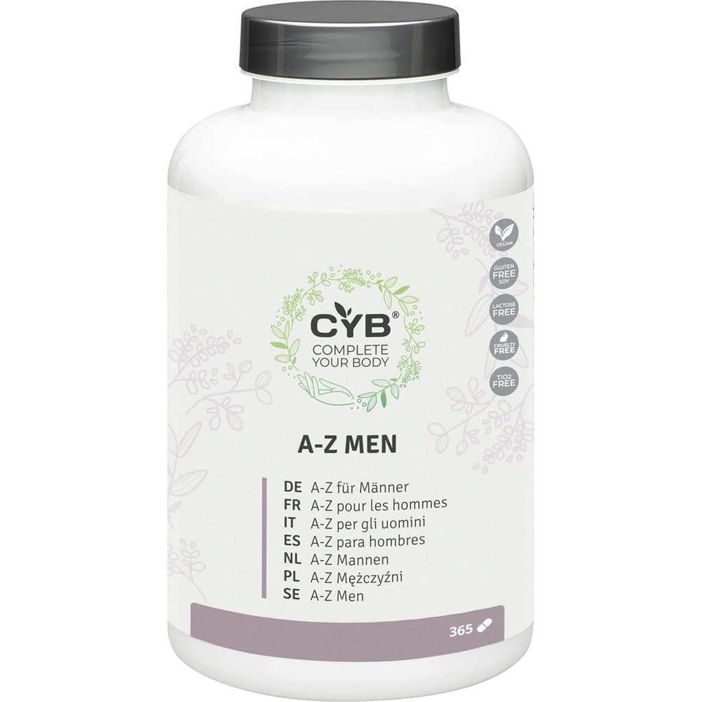 A-Z Men’s Premium Multivitamin –1-Jahres-Vorrat (365 Tabletten)– Komplette tägliche Unterstützung mi