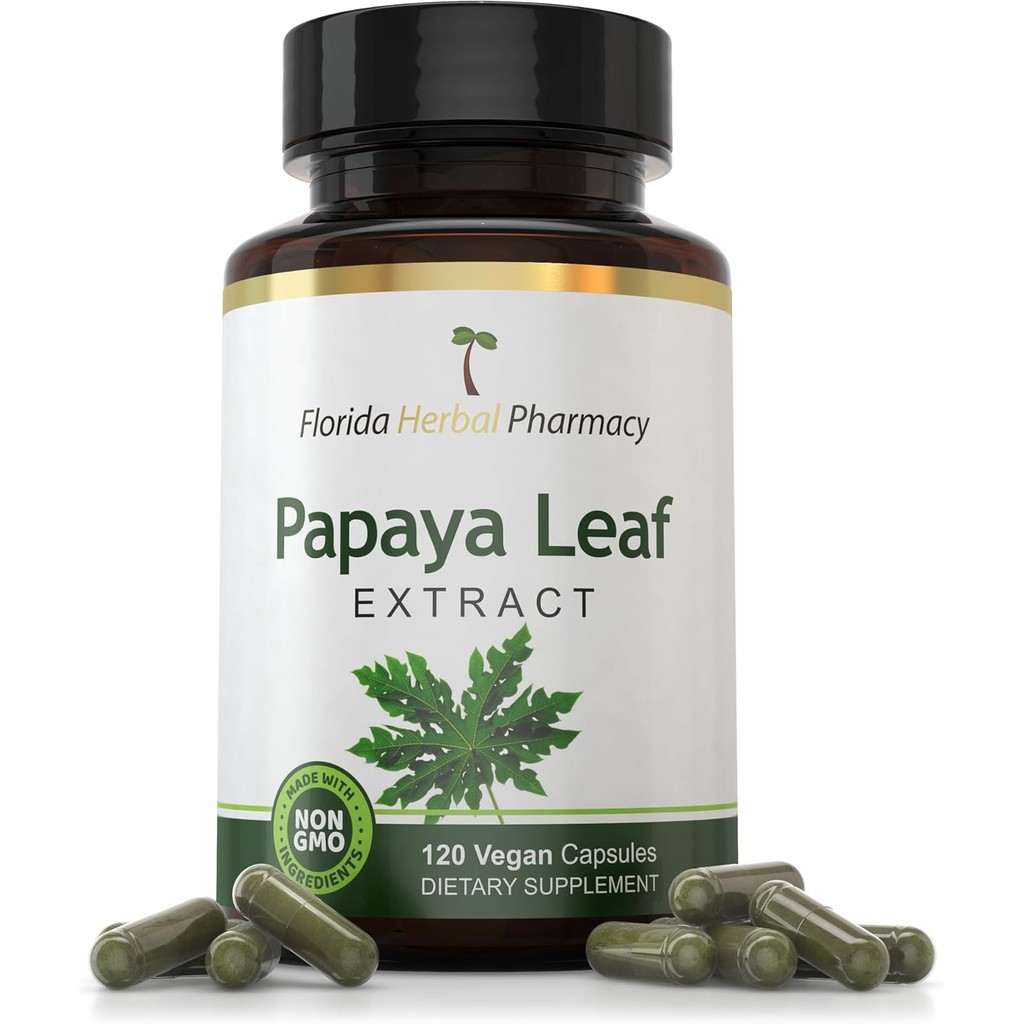 Florida Herbal Pharmacy, Papaya Leaf Extract Capsules 10:1 (120 Capsules)