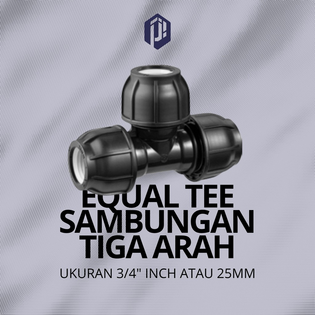 Equal Tee 25mm HDPE Compression PP