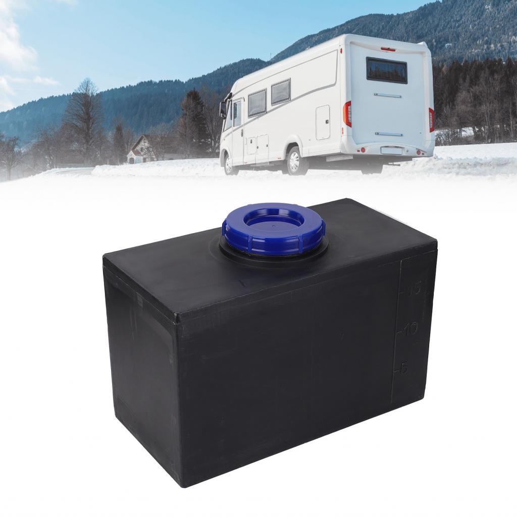 Jiabo banapoy RV น้ําจืด 5 แกลลอนถือสีเทาคอนเทนเนอร์สําหรับ RVs Trailer เรือยอชท์ 15.7 X 9.8 7.9in