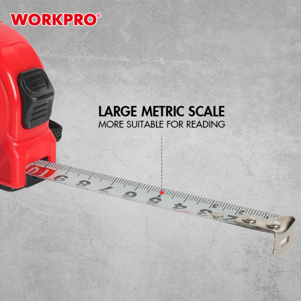 LOCAL789 NP_shop4289  WORKPRO ตลับเมตรพลาสติก 5Mx19mm รุ่น WP261035 สีแดง  ร้านอยู่ในไทย