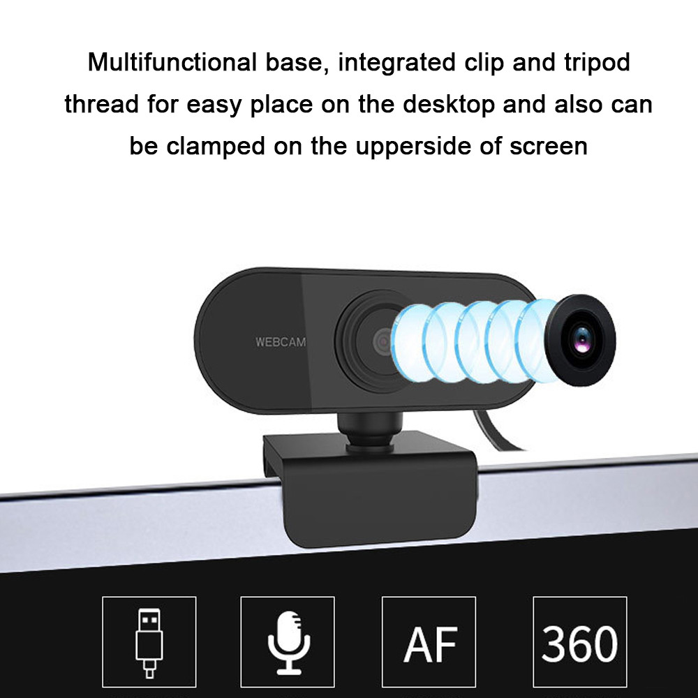 Zhenl USB2.0 1080P Webcam 2M Pixel Video Web Camera พร้อมไมโครโฟนสําหรับแล็ปท็อปคอมพิวเตอร์