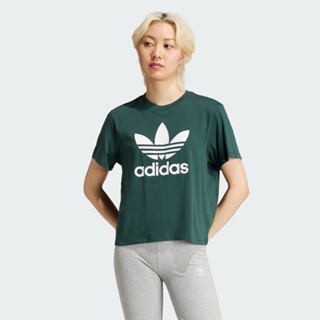 adidas ไลฟ์สไตล์ เสื้อยืดทรงบ็อกซี Adicolor Trefoil ผู้หญิง …