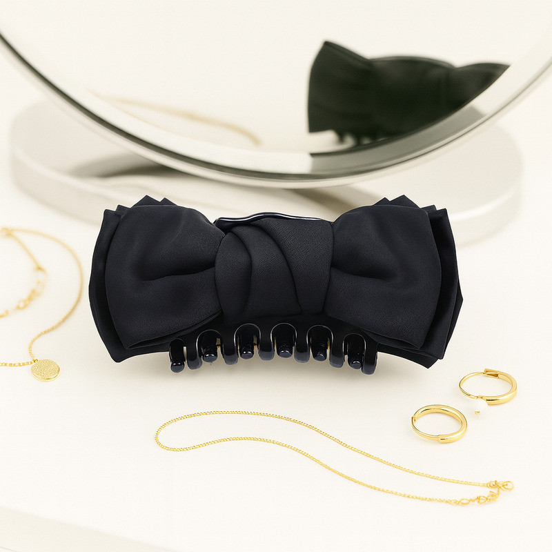 Konvy Black Reversible Bow Clip คอนวี่ กิ๊บหนีบผมขนาดใหญ่ โดดเด่นด้วยรูปทรงโบว์สีดำ. ราคา ถูกที่สุด ดีลบีเคเค แกลเลอรีภาพที่ 3