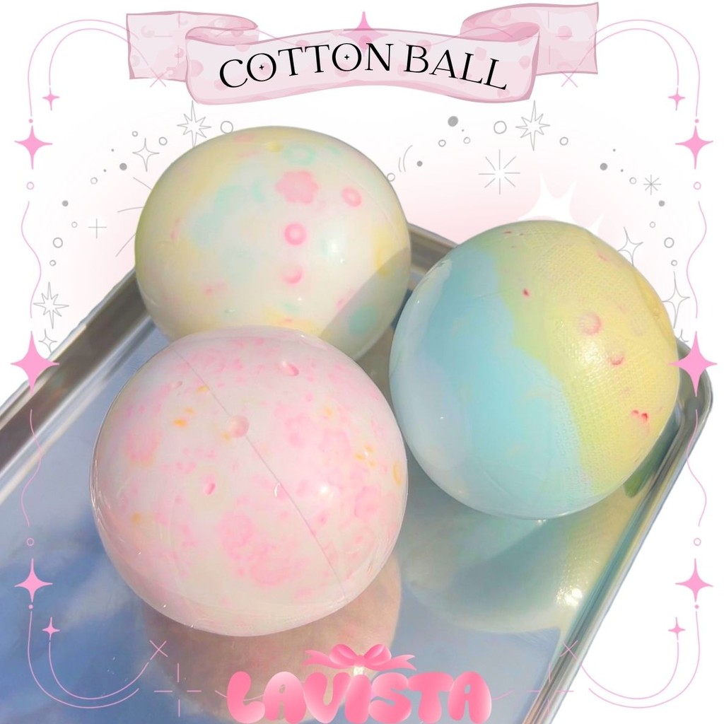 [ส่งจากไทย] NEW สไลม์บอลรุ่นCotton เนื้อสัมผัสแน่น เน้นเสียงกรุบกรอบจากเกล็ด