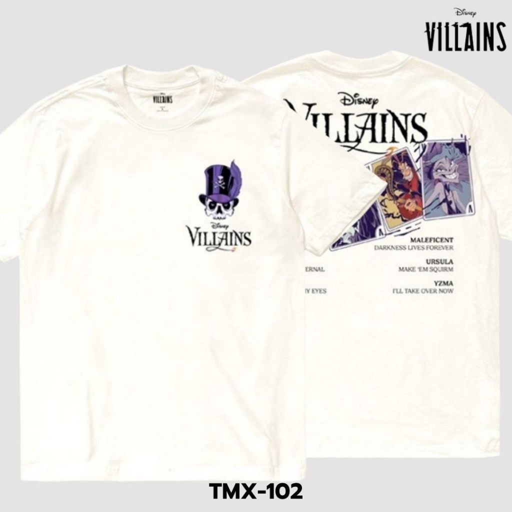 เสื้อทีชผ้าปูดสไตล์VillainsของDisneyกับลายVillains