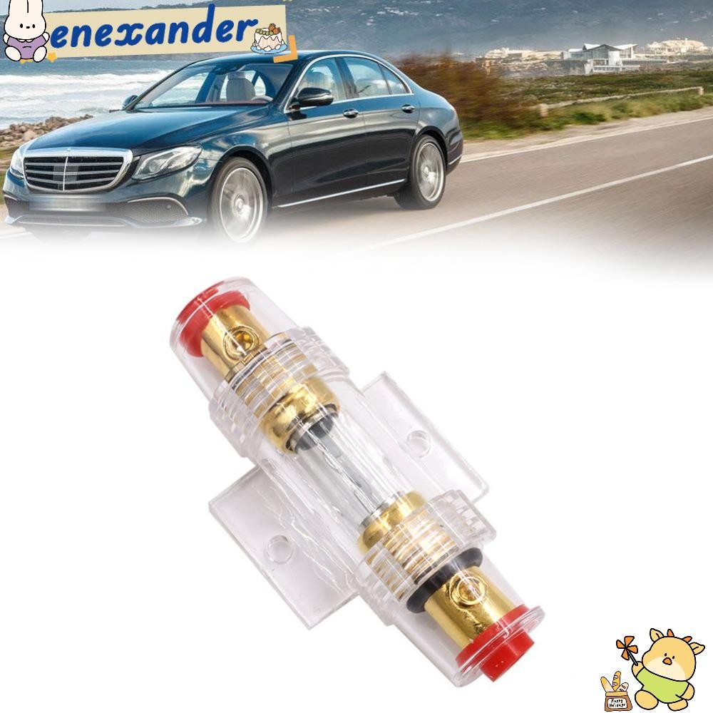 EXER Car Fuse Holder Block, Inline AGU Car Audio Fuse, Auto Accessories DC 12V Gold Plated 30-100A R