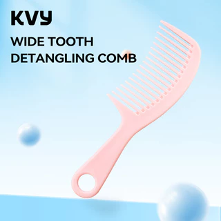 KVY Wide Tooth Detangling Comb เควีวาย หวีซี่ห่าง (Purple/Blue/Pink)