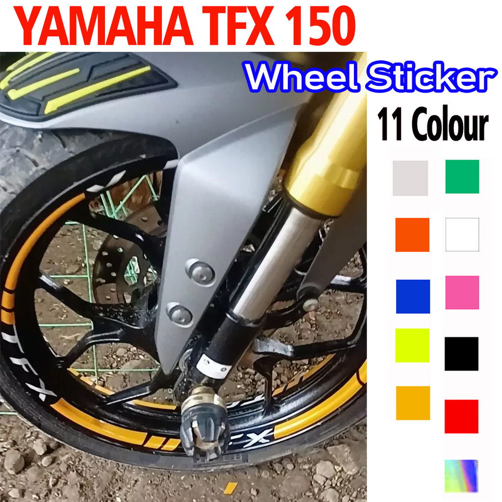 YAMAHA TFX 150 Mags สติกเกอร์สะท้อนแสงกันน้ําล้อ Hub Decals ขอบตกแต่งทนทาน 17 "TFX150