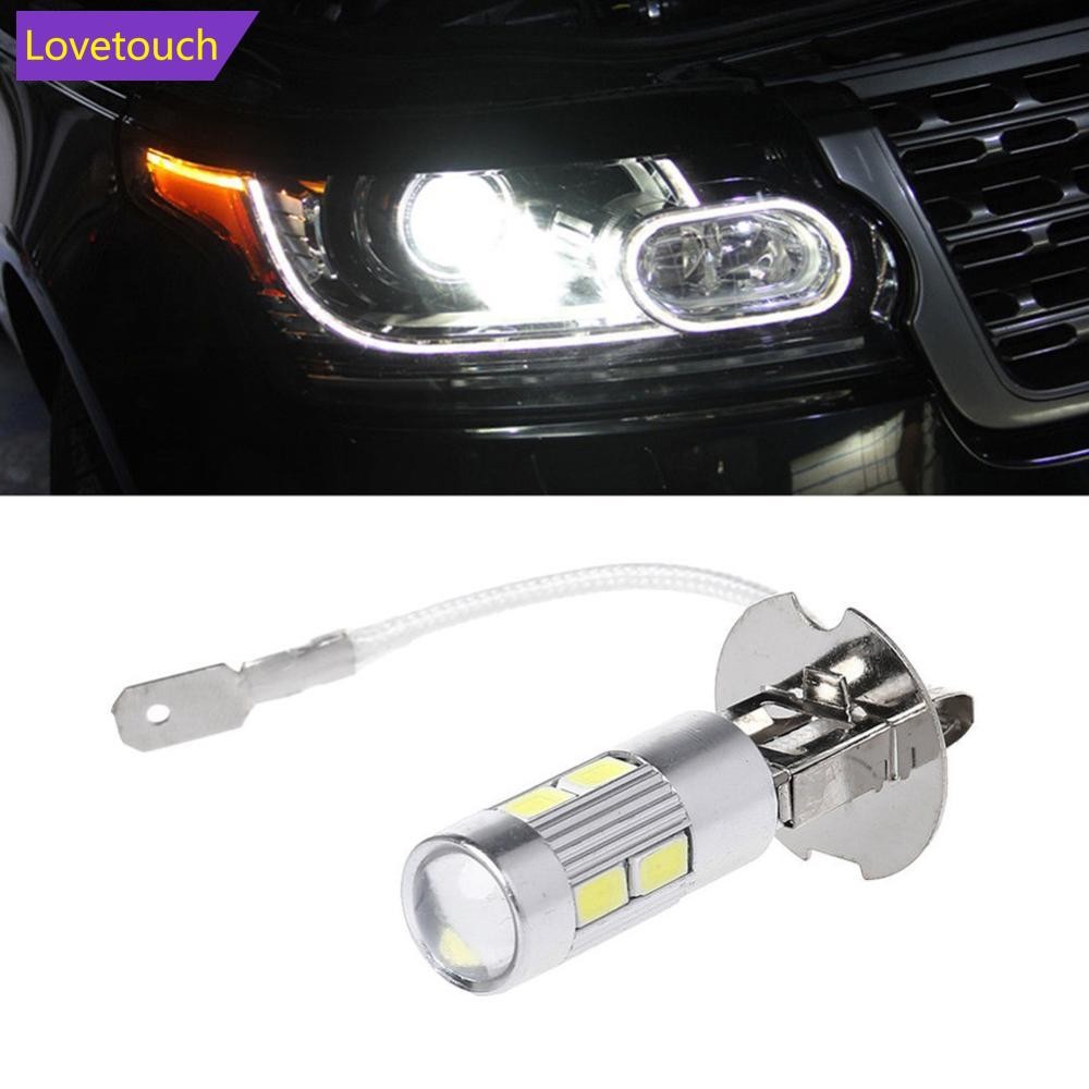 LOVETOUCH 2 ชิ้นไฟรถ H3 LED หมอกพลังงานสูงไฟวิ่งกลางวันหลอดไฟ 10SMD 5630 5730 Bright Auto Light C6O4