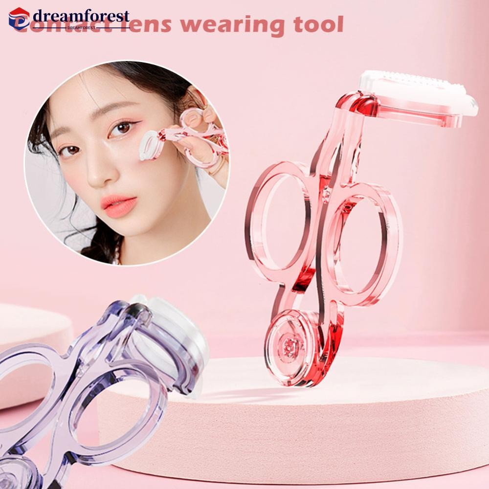 DFS ผู้หญิง Eye Care คอนแทคเลนส์ Inserter Remover พลาสติก Soft Tip Tweezer Stick สวมใส่เครื่องมือเลน