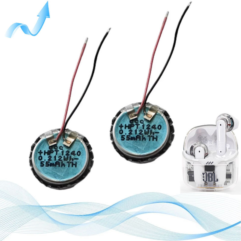 【มีสินค้าในสต็อก】ยี่ห้อใหม่ JBL TUNE FLEX TWS ชุดหูฟังบลูทูธเปลี่ยนแบตเตอรี่ 1240 3.85V