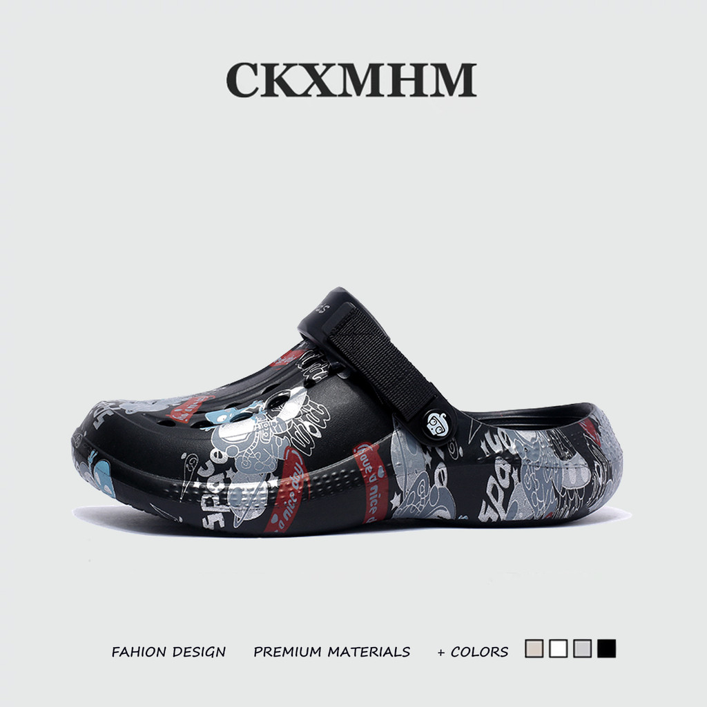 CKXMHM 40-47 รองเท้าแตะ EVA ผู้ชายแฟชั่นรองเท้าแตะขนาดใหญ่ 46 47